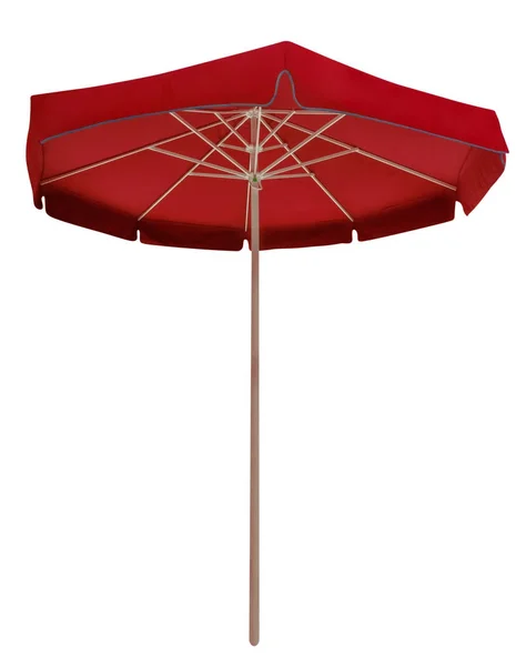 Большой пляжный зонтик - красный — стоковое фото