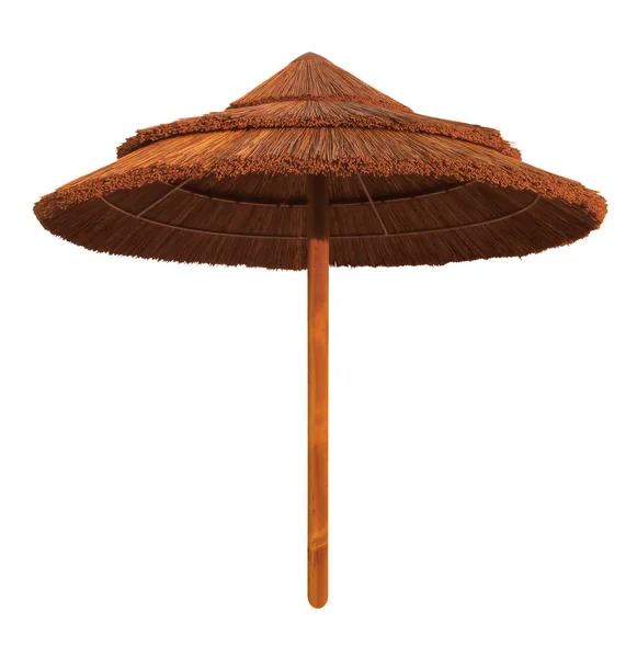 Bamboe parasol geïsoleerd — Stockfoto
