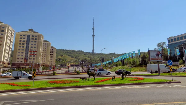 Almatı - Dostyk avenue — Stok fotoğraf