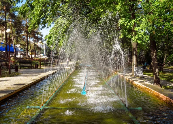 Stadtbrunnen in Almaty, Kasachstan — Stockfoto