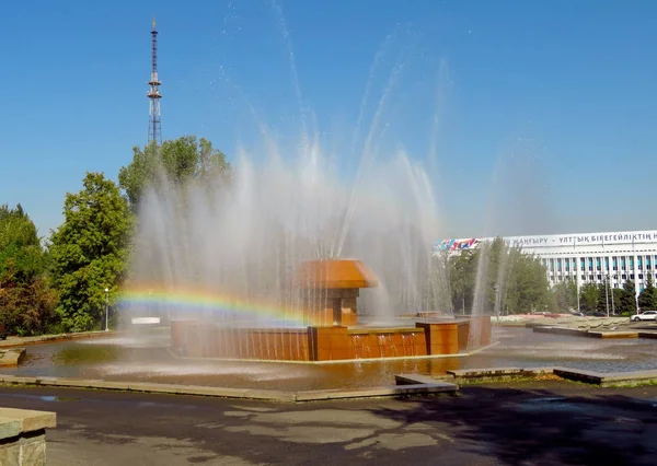 City fountains in Almaty — Stock Photo, Image