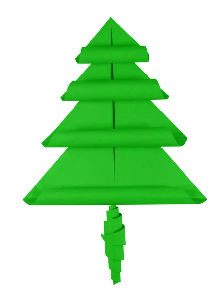 Paper fir tree - green — Stock Photo, Image