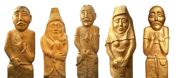 Estatuas de oro del pueblo kazajo — Foto de Stock