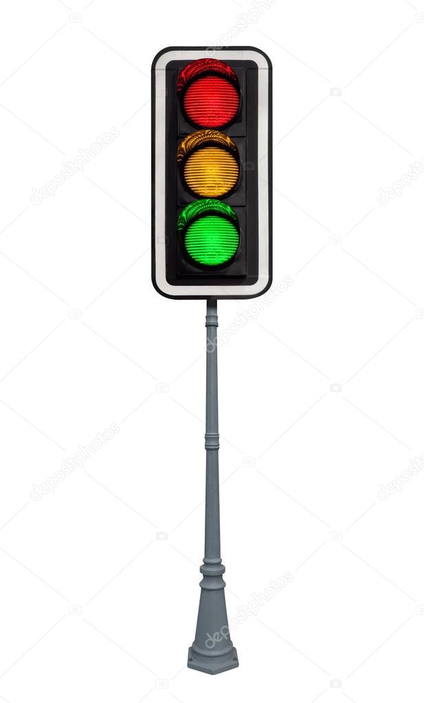 Traffic light isolated