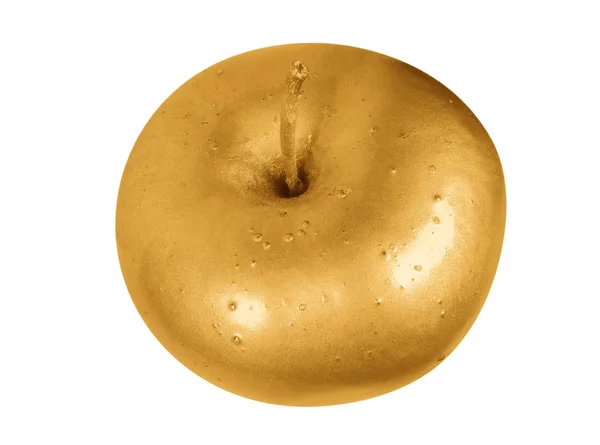 Gold apple isolated — Stock Photo, Image