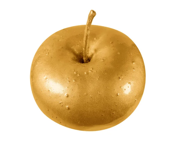 Gold apple isolated — Stock Photo, Image