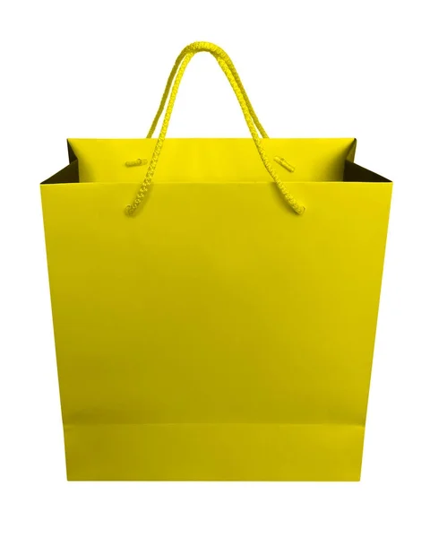 Bolsa de papel aislada - amarillo —  Fotos de Stock