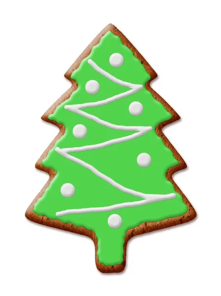크리스마스 쿠키-전나무 나무 — 스톡 사진