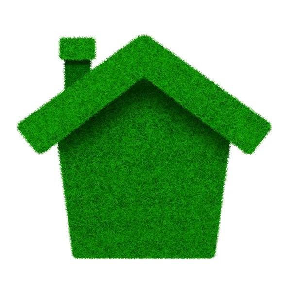 Mały zielony trawiasty dom — Zdjęcie stockowe
