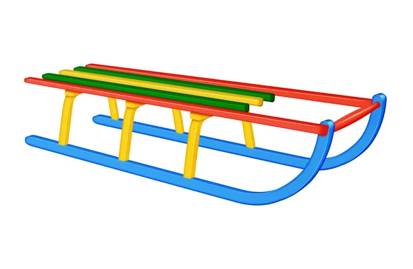 Дерев'яні канадські санки - барвисті — стокове фото