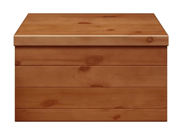 Дерев'яна закрита коробка ізольована — стокове фото