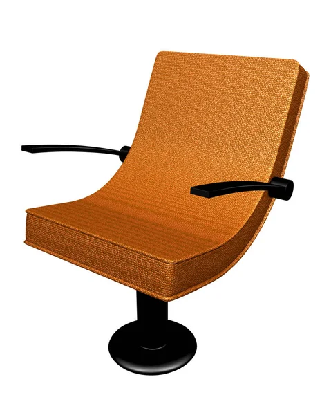 现代真皮扶手椅-棕色 — 图库照片