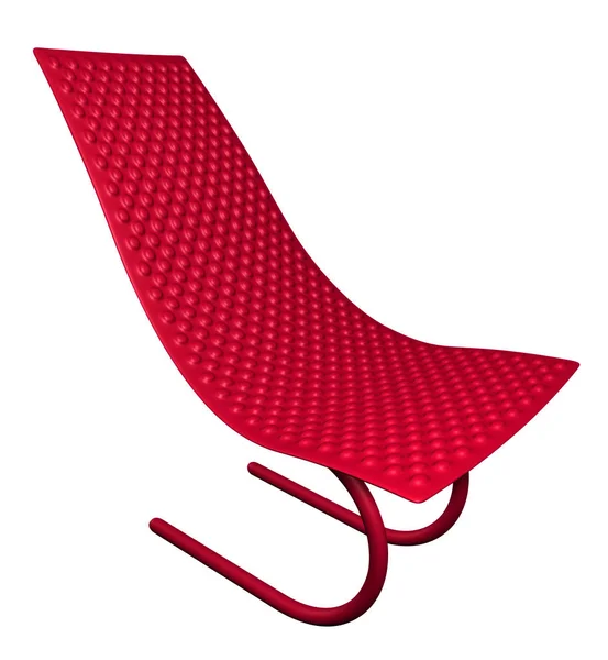Moderní plážová židle - červená — Stock fotografie