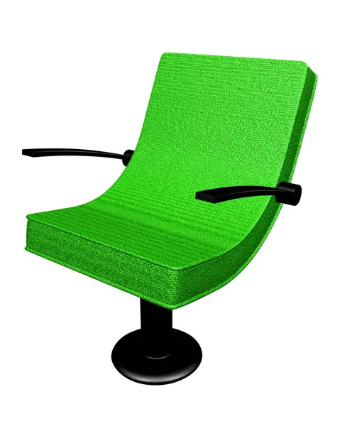 Moderna läderfåtölj - grön — Stockfoto