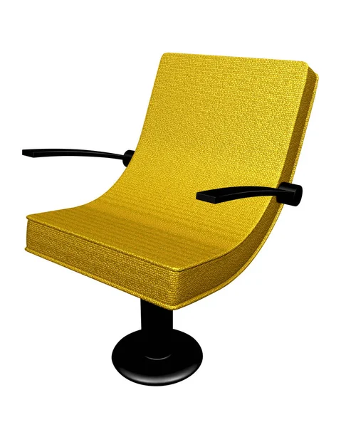 Moderna läderfåtölj - gul — Stockfoto
