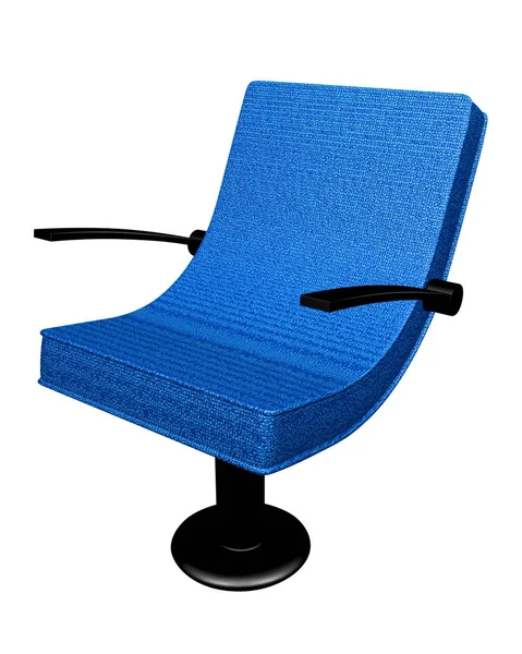 Moderne lederen fauteuil - blauw — Stockfoto