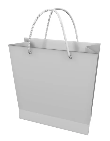 Shopping bag - white — Stock Photo, Image