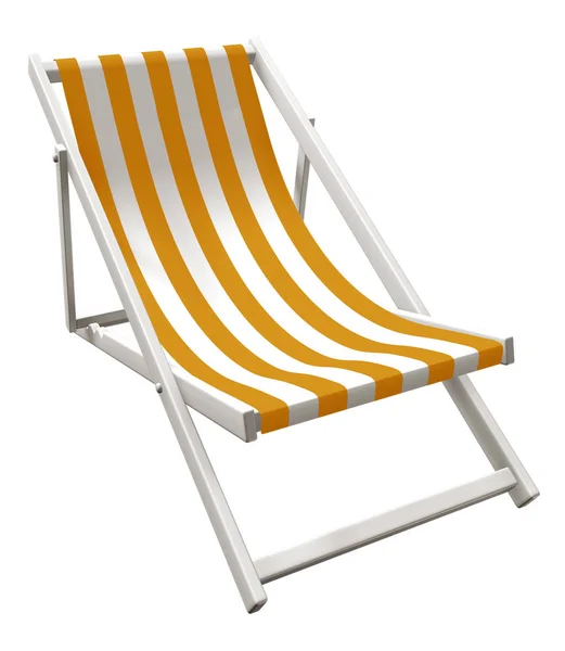 Chaise lounger - galben — Fotografie, imagine de stoc