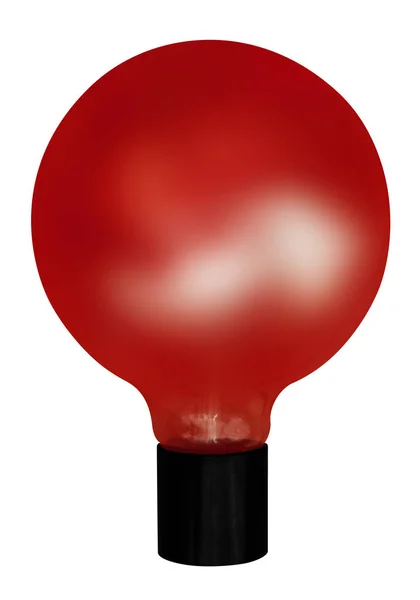 Lampadina elettrica rossa isolata — Foto Stock