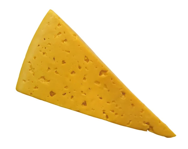 Trozo de queso aislado — Foto de Stock