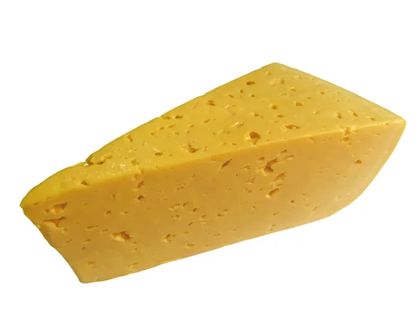 Изолированный кусок сыра — стоковое фото