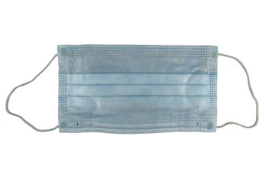 Koruyucu maske, beyaz arka planda izole edilmiş. Kırpma Yolu dahil.