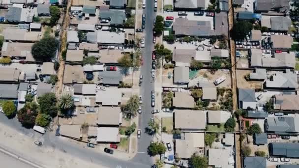 Bella Aerea Drone Sorvolo Colpo Periferia Americana Quartiere Quartiere Residenziale — Video Stock