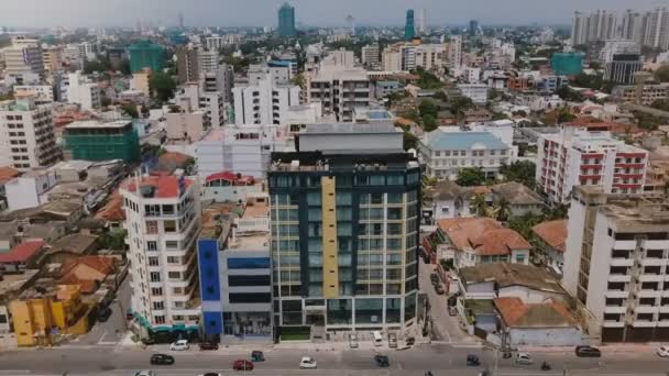 Drone Volando Justo Sobre Colombo Sri Lanka Vista Aérea Paisaje — Vídeo de stock