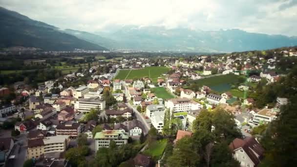 Vista Panoramica Dalla Montagna Vaduz — Video Stock