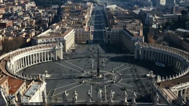 Stop Motion Vídeo Saint Peters Square View Dome Saint Peter — Vídeo de Stock