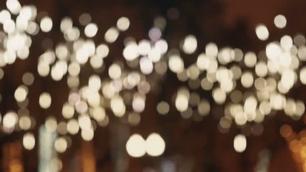 Kleurrijke Wazig Bokeh Lichten Achtergrond Warme Toon Abstracte Sprankelingen — Stockvideo