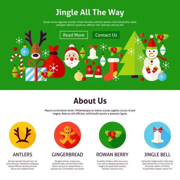 Christmas Jingle Web Design — Stock Vector