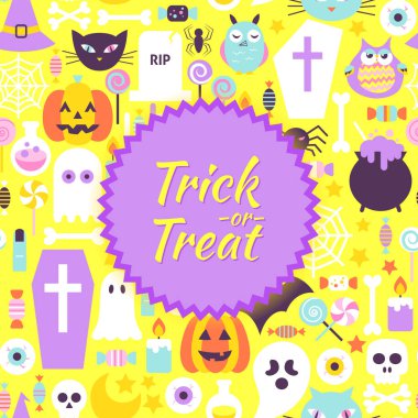 Halloween Trick or Treat Trendy Poster