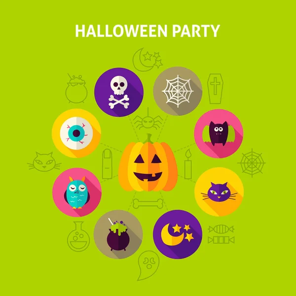 Halloween Party Infographics Concept — Stockvector