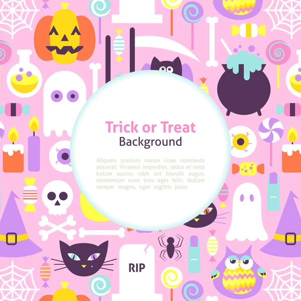 Halloween Trick or Treat modne tła — Wektor stockowy