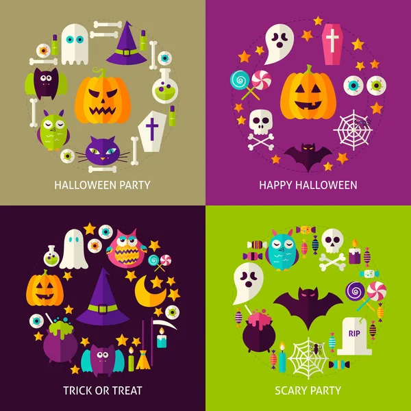 Happy Halloween Concetti Set — Vettoriale Stock