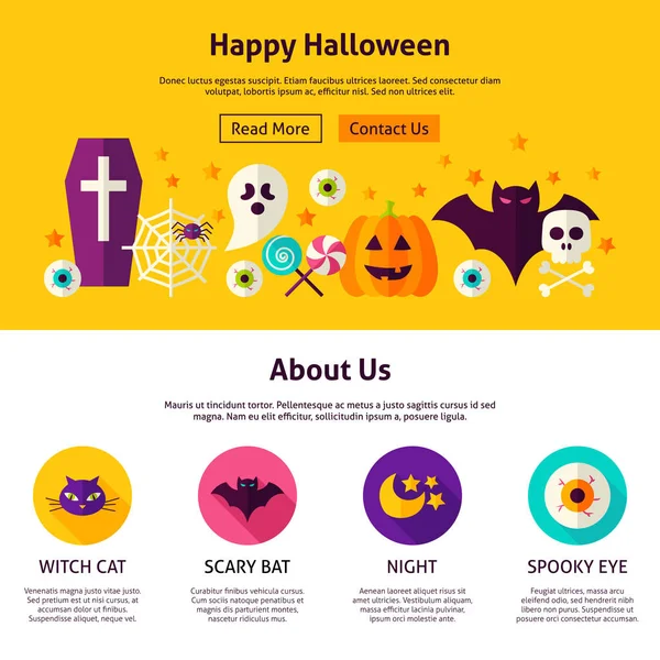 Szablon projektu sieci Happy Halloween — Wektor stockowy