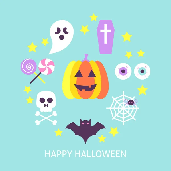 Joyeux Halloween affiche à la mode — Image vectorielle