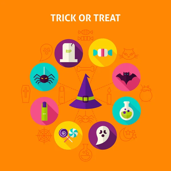Trick or Treat Infographic Concept — Stockvector