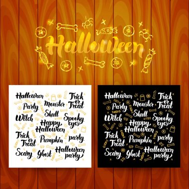 Cadılar Bayramı yazı kartpostallar