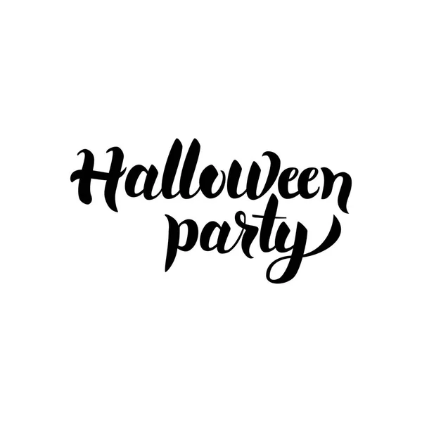 Handgeschriebener Schriftzug der Halloween-Party — Stockvektor