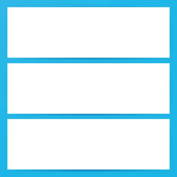 Tres banners horizontales Mockup vacío — Vector de stock