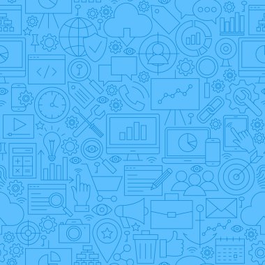 SEO mavi çizgi Seamless Modeli