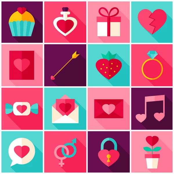 Valentine Day Colorful Icons