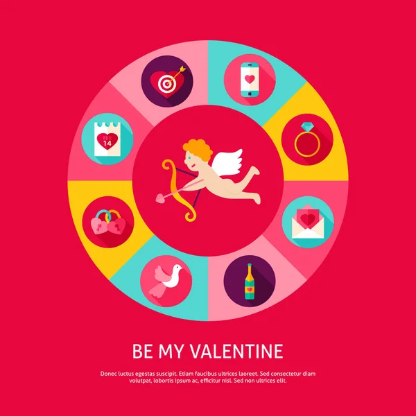 Soyez mon concept de Saint Valentin — Image vectorielle