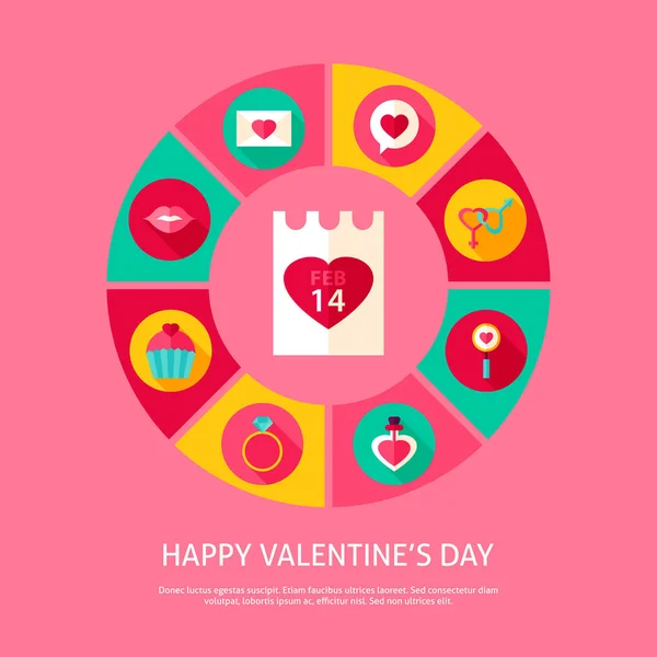 Happy Valentines Day Concept — Stock Vector