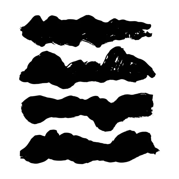 Hand Drawn Dirty Brush Strokes — Stock Vector