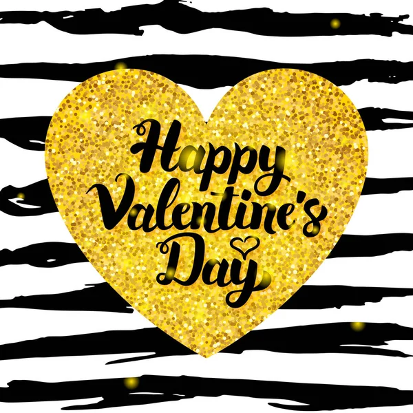Happy Valentine dag Hand getrokken kaart — Stockvector