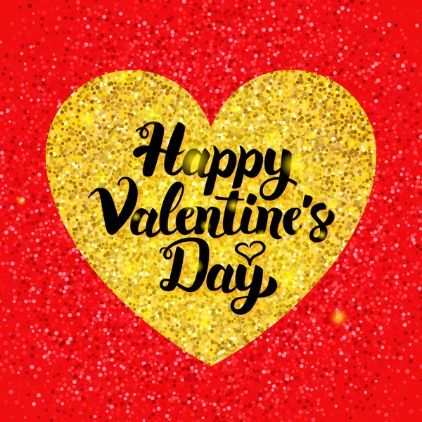 Happy Valentines Day Glitter Carte postale — Image vectorielle