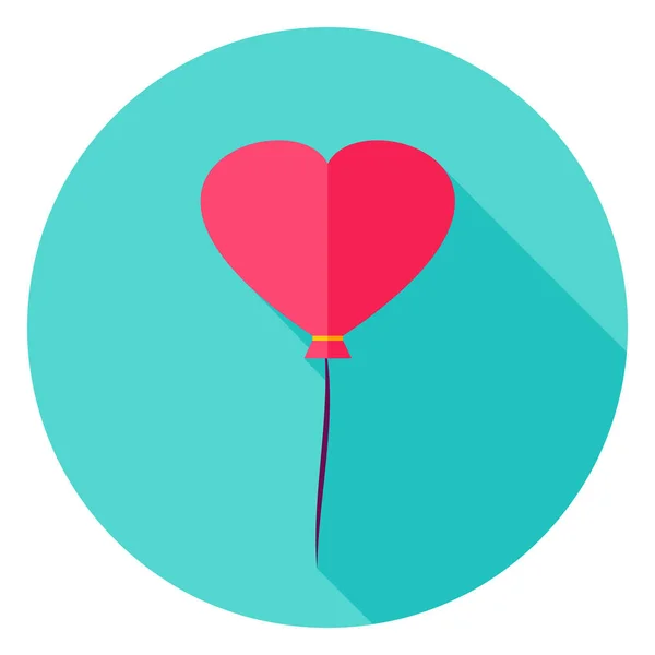 Hart ballon cirkel pictogram — Stockvector